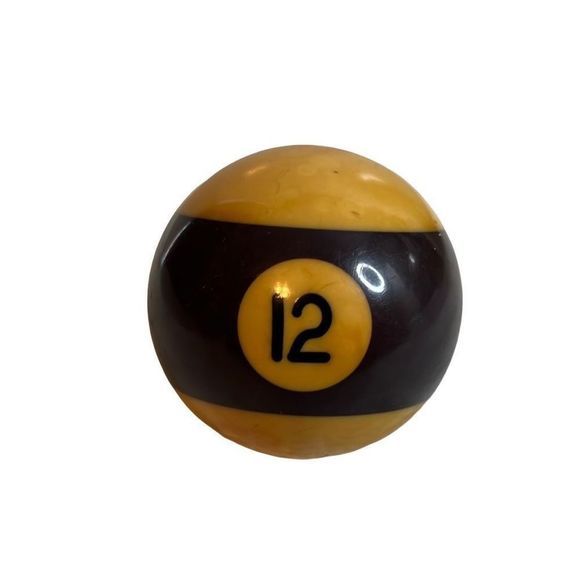 Vintage 60s-70s Pocket 12 Purple Stripes Pool Ball 2” Billiards - Picture 1 of 6